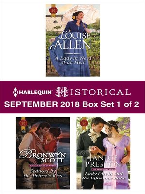 cover image of Harlequin Historical September 2018--Box Set 1 of 2